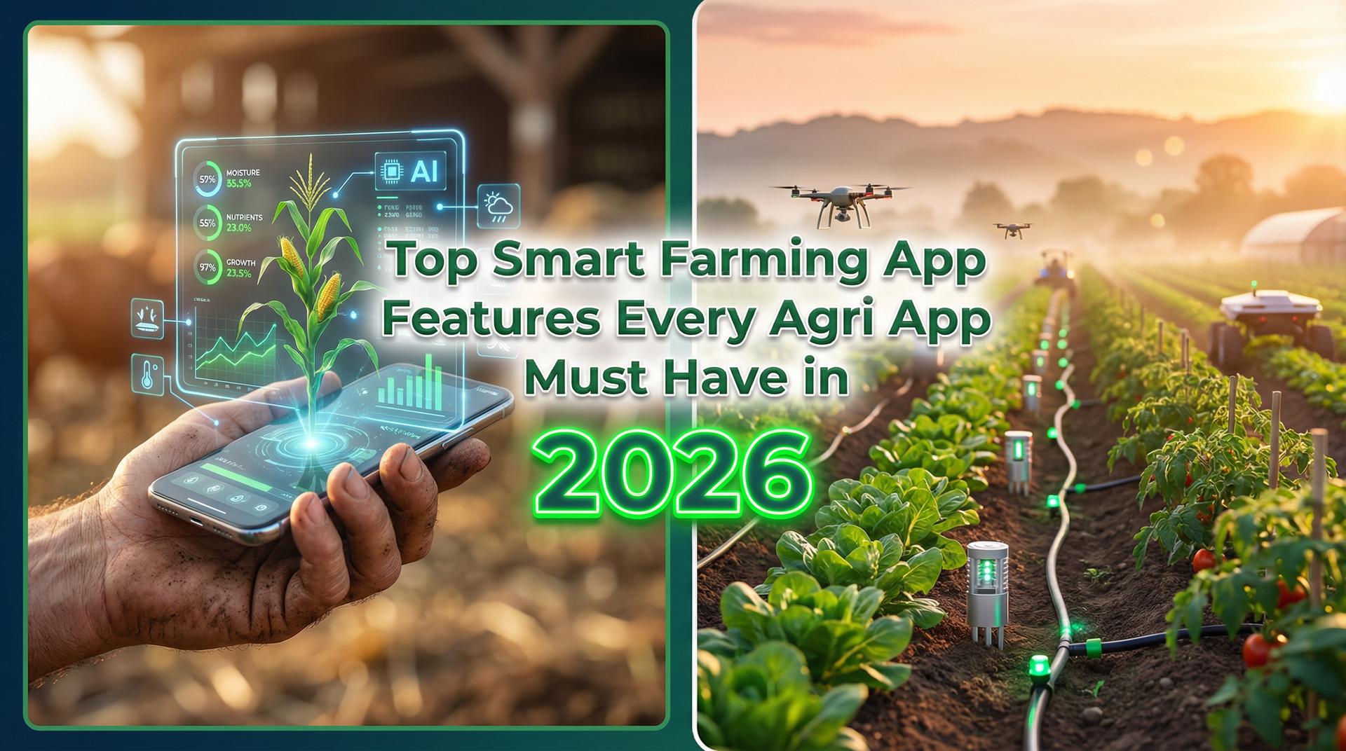 Top Smart Farming App Features Every Agri App Must Have in 2026